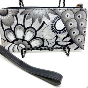 Anuschka Patchwork Pewter Clutch Wristlet